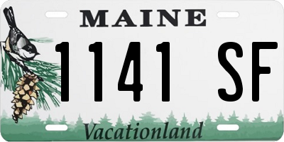 ME license plate 1141SF
