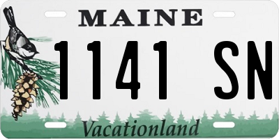 ME license plate 1141SN