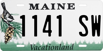 ME license plate 1141SW