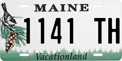 ME license plate 1141TH