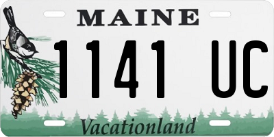 ME license plate 1141UC