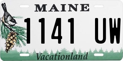 ME license plate 1141UW
