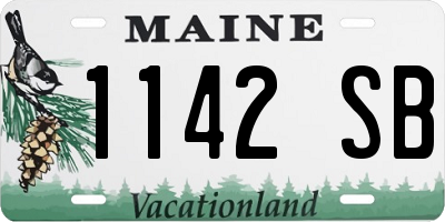 ME license plate 1142SB