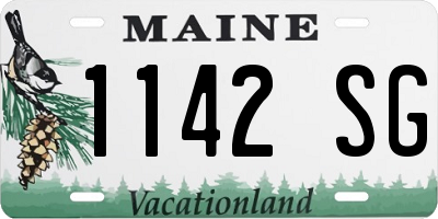 ME license plate 1142SG