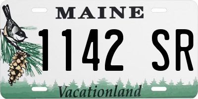 ME license plate 1142SR