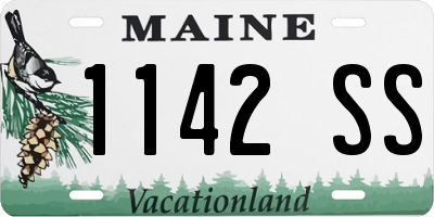 ME license plate 1142SS