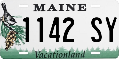 ME license plate 1142SY
