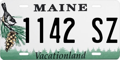 ME license plate 1142SZ