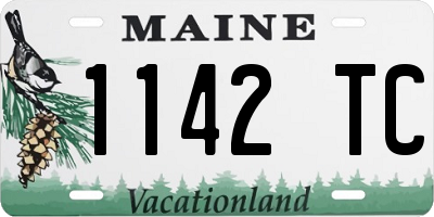 ME license plate 1142TC