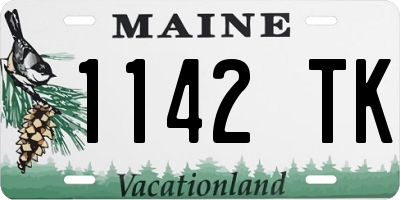 ME license plate 1142TK
