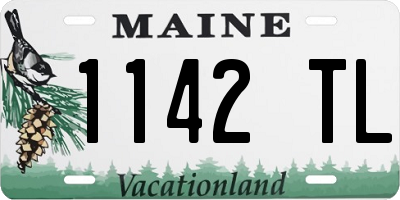 ME license plate 1142TL