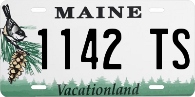 ME license plate 1142TS