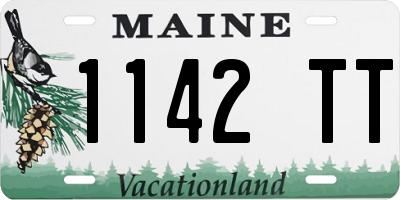 ME license plate 1142TT
