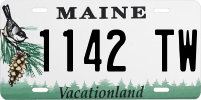 ME license plate 1142TW