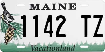 ME license plate 1142TZ