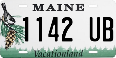 ME license plate 1142UB