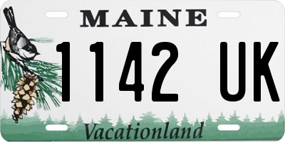 ME license plate 1142UK