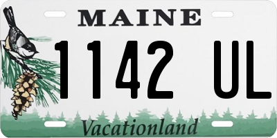 ME license plate 1142UL