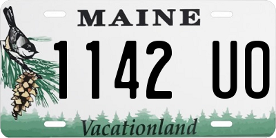 ME license plate 1142UO
