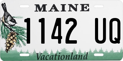 ME license plate 1142UQ