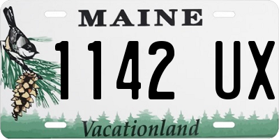 ME license plate 1142UX