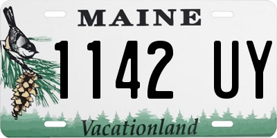 ME license plate 1142UY