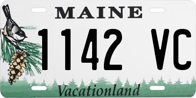 ME license plate 1142VC