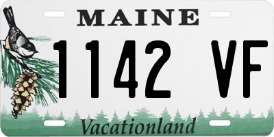 ME license plate 1142VF