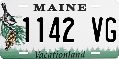 ME license plate 1142VG