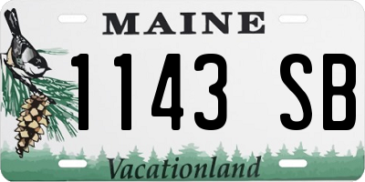 ME license plate 1143SB