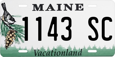 ME license plate 1143SC