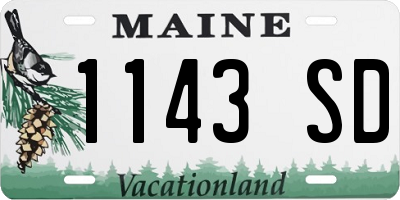 ME license plate 1143SD