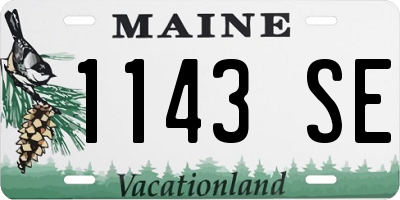 ME license plate 1143SE