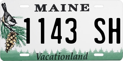 ME license plate 1143SH