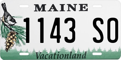 ME license plate 1143SO