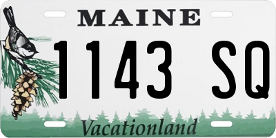 ME license plate 1143SQ