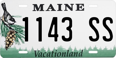 ME license plate 1143SS