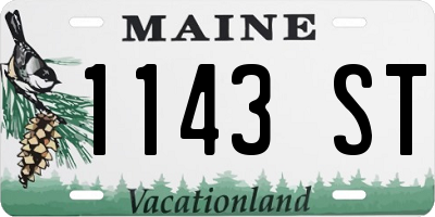 ME license plate 1143ST