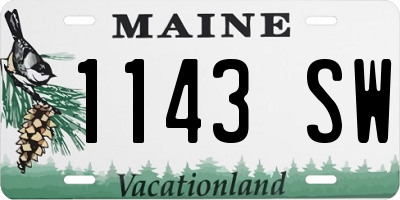 ME license plate 1143SW