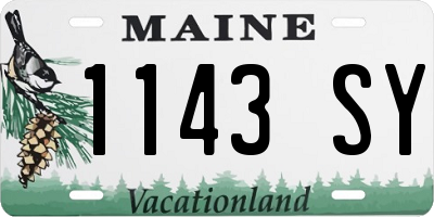 ME license plate 1143SY
