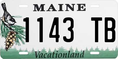 ME license plate 1143TB