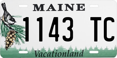 ME license plate 1143TC