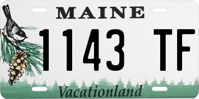 ME license plate 1143TF