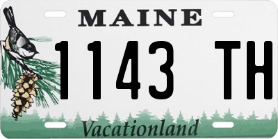 ME license plate 1143TH