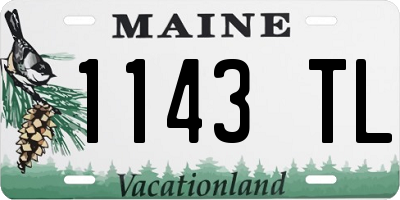 ME license plate 1143TL