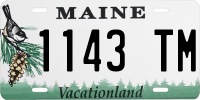 ME license plate 1143TM