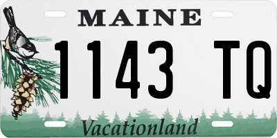 ME license plate 1143TQ