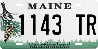 ME license plate 1143TR