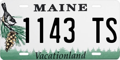 ME license plate 1143TS