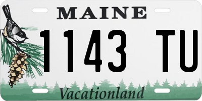 ME license plate 1143TU